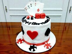 Poker Theme Fondant Cake