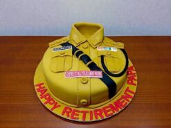 Police uniform customized fondant cake with medals and name badge by Lallantop Cake Shop