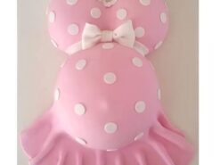 Pregnant Lady Baby Shower Fondant Cake