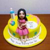 Pregnant Women Theme Fondant Cake 2 pregnant women theme fondant cake 1 From LallamTop Cake Shop