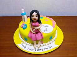 Pregnant Women Theme Fondant Cake