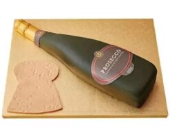 Prosecco Wine Bottle Fondant Cake