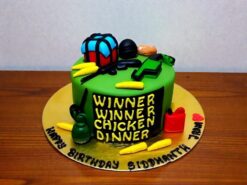 PUBG Battlefield Fondant Cake