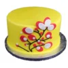Yellow Flowering Tree Fondant Cake 1 pumpkin fence fondant cake 14 6ab1abf3920ec From LallamTop Cake Shop