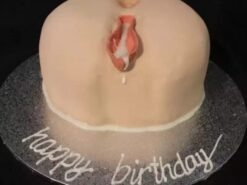Pussy Shape Customized Fondant Cake