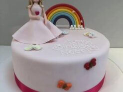 Rainbow Princess Cake