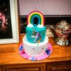 rainbow unicorn wonderland cake 1 From LallamTop Cake Shop