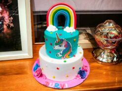 Rainbow Unicorn Wonderland Cake