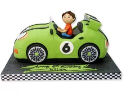 Rally Boy Car Theme Fondant Cake
