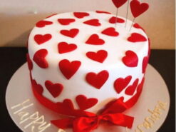 Cute Love Romantic Fondant Cake