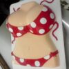 Red Polka Dot Color Bikini Fondant Cake 1 red polka dot color bikini fondant cake 1 From LallamTop Cake Shop