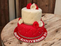Red & White Celebration Delight Cake