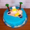 retirement beach theme cake 1 From LallamTop Cake Shop