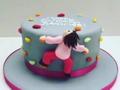 Rock Climbing Fondant Cake