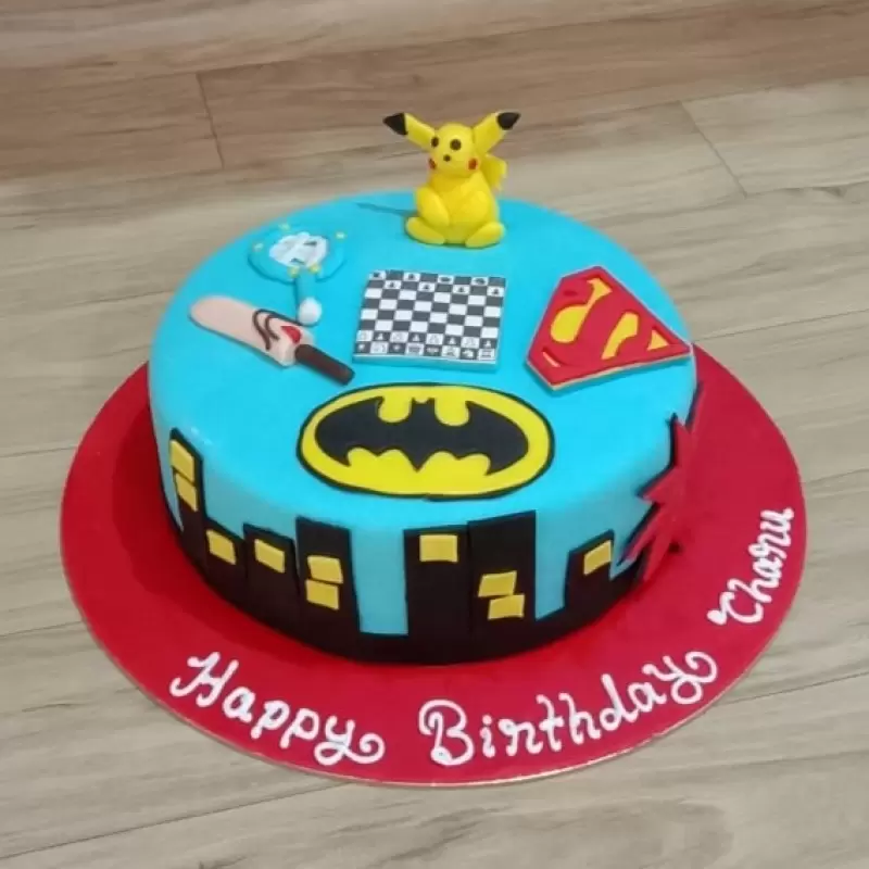 Customized Superhero Cake For Kids 3 Customized Superhero Cake For Kids