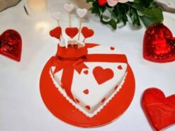 Romantic Heart Fondant Cake