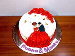 Romantic Rendezvous Anniversary Cake