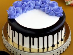 Roses On Top Black Forest Cake
