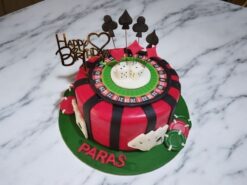 Roulette Spin Celebration Fondant Cake