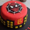 Round Fondant Spiderman Cake 1 round fondant spiderman cake 1 From LallamTop Cake Shop