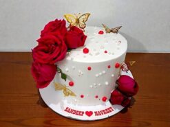 Royal Red Rose Butterfly Cake