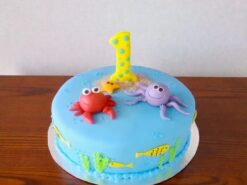 Sea Animals Theme Fondant Cake
