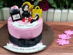 Shopping Queen Theme Fondant Cake from LallanTop Cake Shop - Delivery in East Delhi, South-East Delhi, Ghaziabad, and Noida.