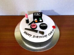 Simple Makeup Fondant Cake
