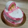 Sleeping Baby in Crib Fondant Cake 2 sleeping baby in crib fondant cake 1 From LallamTop Cake Shop