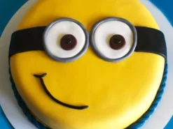 Cute Minion Fondant Cake from LallanTop Cake Shop with Delivery in East Delhi, South-East Delhi, Ghaziabad, and Noida