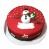 Snowman Christmas Fondant Cake 1 snowman christmas fondant cake 1 From LallamTop Cake Shop