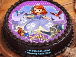 Sofia the First Cartoon Photo Cake