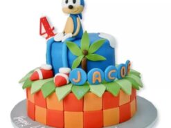 Sonic Hedgehog Fondant Cake