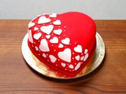 Special Hearts Fondant Cake