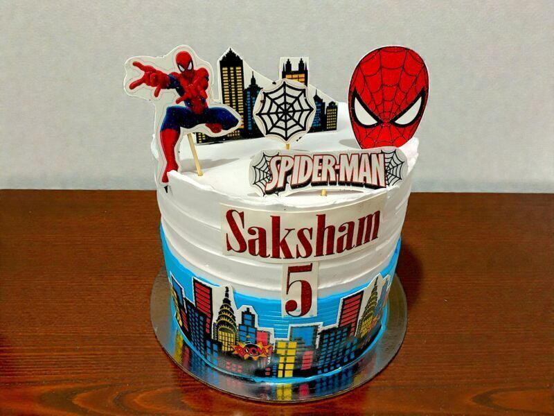 Spider-Man City Hero Birthday Cake 3 Spider-Man City Hero Birthday Cake