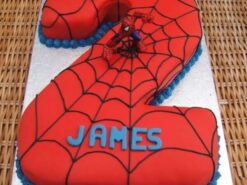Spiderman 2 Number Fondant Cake