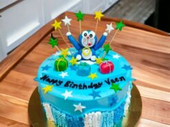 Starry Doraemon Designer Cream Cake