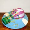 stylish balloon fondant cake 2 From LallamTop Cake Shop
