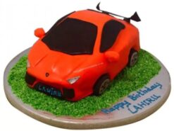Stylish Lamborghini Car Fondant Cake