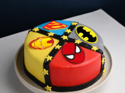 Superheroes United Theme Cake
