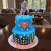 superman flying hero theme cake 2 From LallamTop Cake Shop