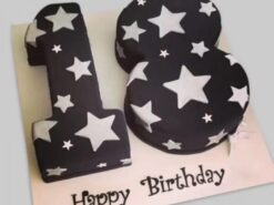 Sweet Eighteen Birthday Fondant Cake