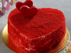 Sweet Red Heart Velvet Cake