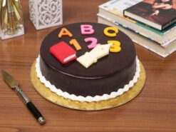 Teacher Theme Chocolate Cake