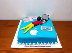 Tech Guy Theme Fondant Cake