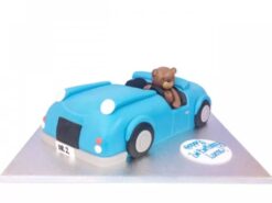 Teddy In Car Fondant Cake