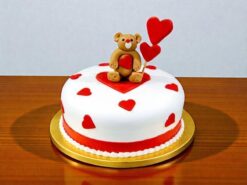 Teddy Love Fondant Cake