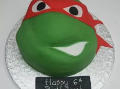 Teenage Mutant Ninja Turtle Face Cake