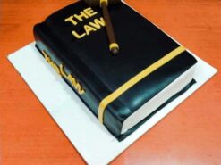 Alternative view of The Law Book Fondant Cake