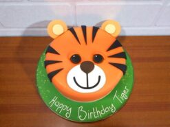 Tiger Party Fondant Cake